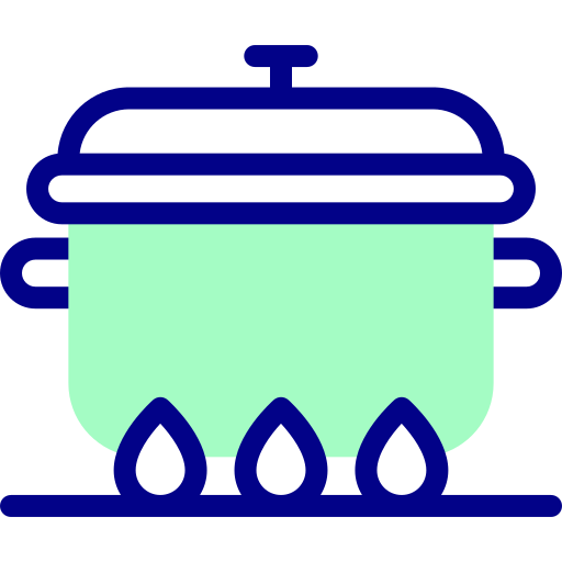 調理鍋 Detailed Mixed Lineal color icon