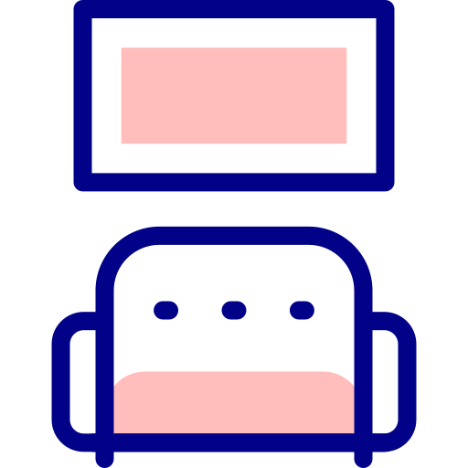 소파 Detailed Mixed Lineal color icon