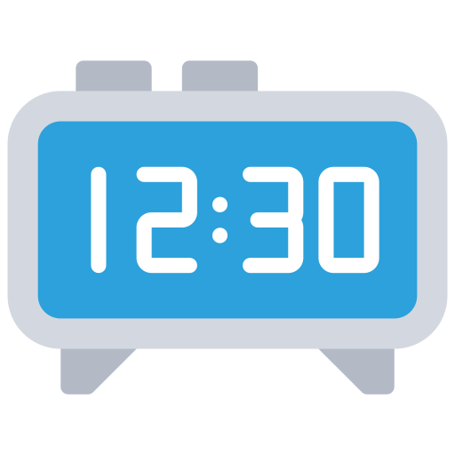 Digital alarm clock Juicy Fish Flat icon