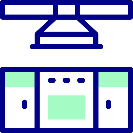 台所 Detailed Mixed Lineal color icon