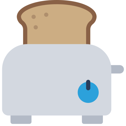 Toaster Juicy Fish Flat icon
