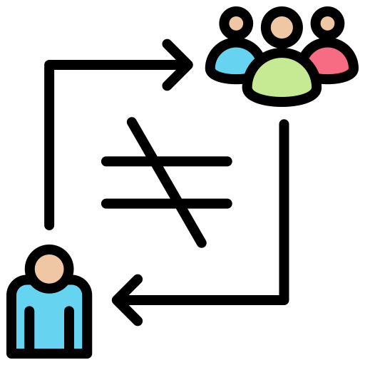 Discrimination Generic color lineal-color icon
