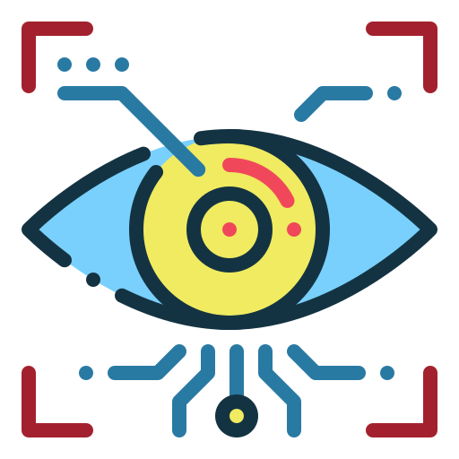 Iris recognition Generic color lineal-color icon
