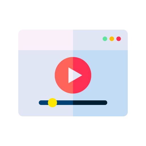 Video player Generic color fill icon