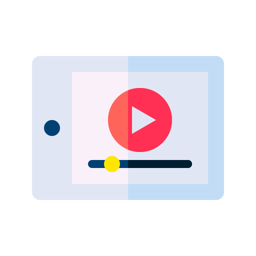 Multimedia Player Generic color fill icon
