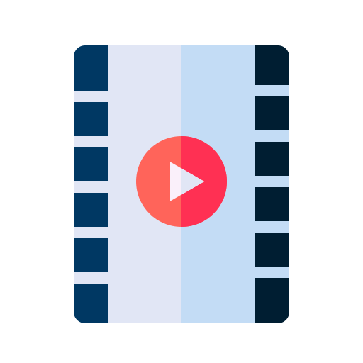 Film strip Generic color fill icon