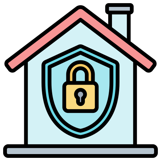 홈 보안 Generic color lineal-color icon
