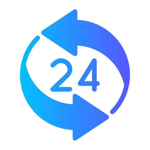 24 stunden Generic gradient fill icon