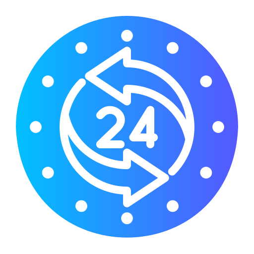 24 시간 Generic gradient fill icon