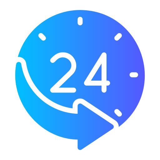 24 hours Generic gradient fill icon