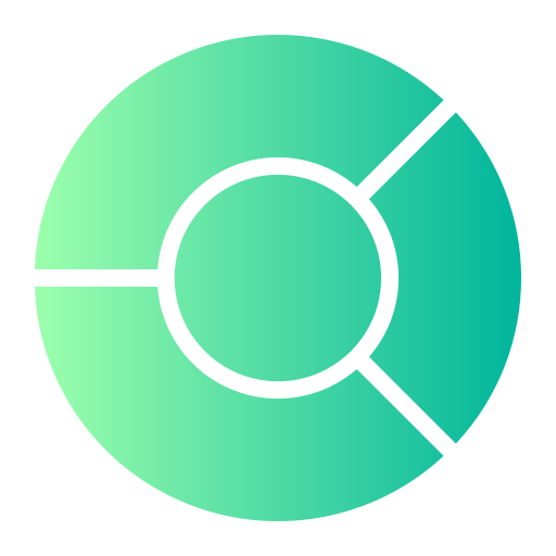 grafico a torta Generic gradient fill icona