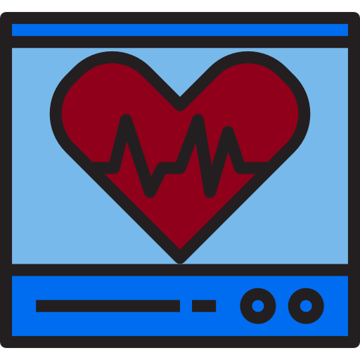 Cardiogram srip Lineal Color icon