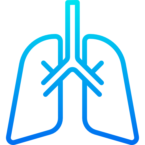 pulmón srip Gradient icono