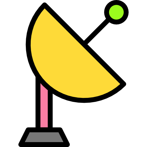 satellitenschüssel Darius Dan Lineal Color icon