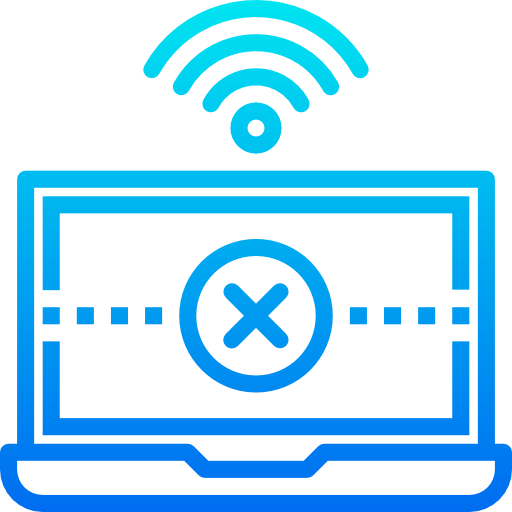 errore di connessione srip Gradient icona