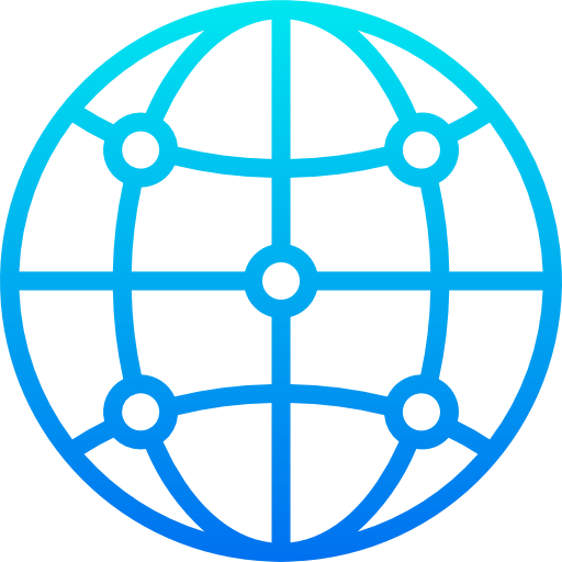 Глобальная сеть srip Gradient иконка