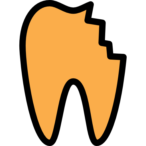 Broken tooth Darius Dan Lineal Color icon