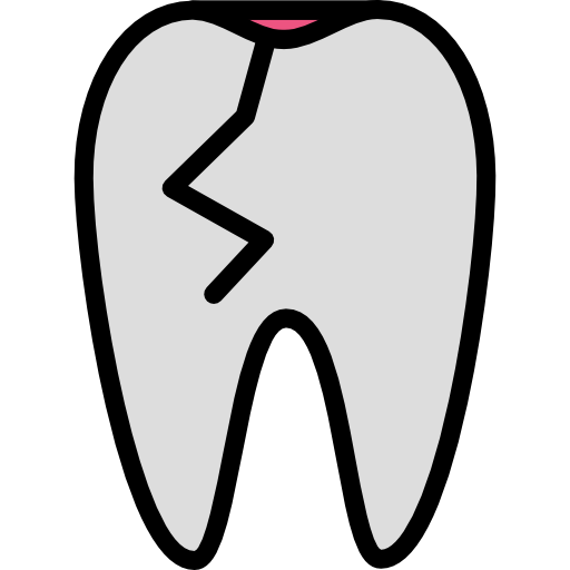 dente rotto Darius Dan Lineal Color icona