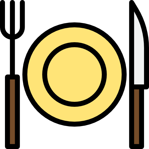 Cutlery srip Lineal Color icon