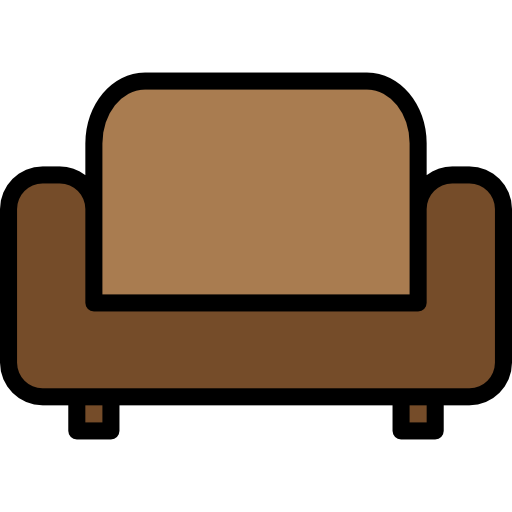 sofá srip Lineal Color icono