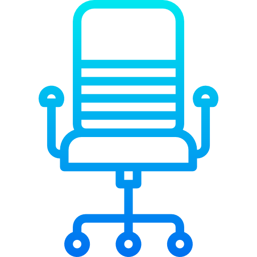 책상 의자 srip Gradient icon