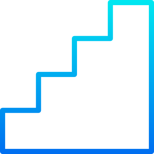Stairs srip Gradient icon