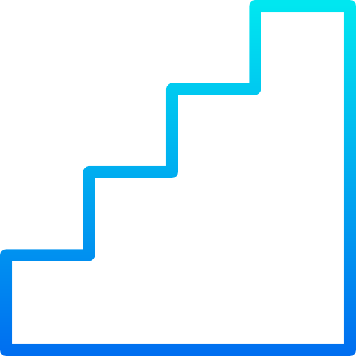 escalera srip Gradient icono