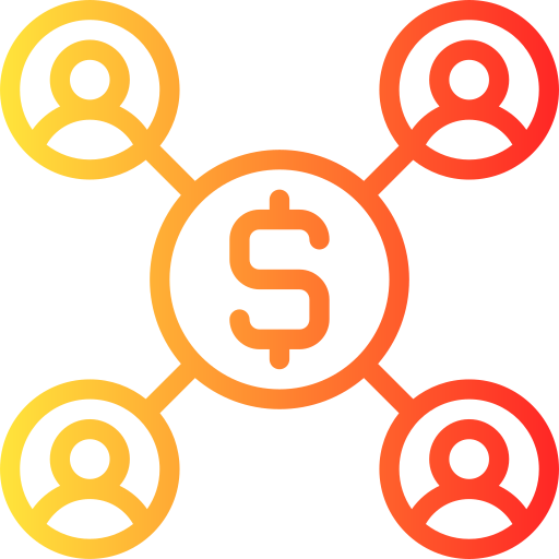 Crowdfunding Generic gradient outline icon