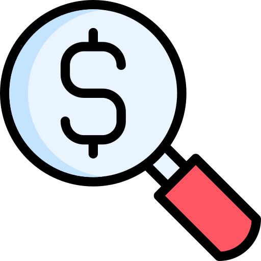 Search dollar Generic color lineal-color icon