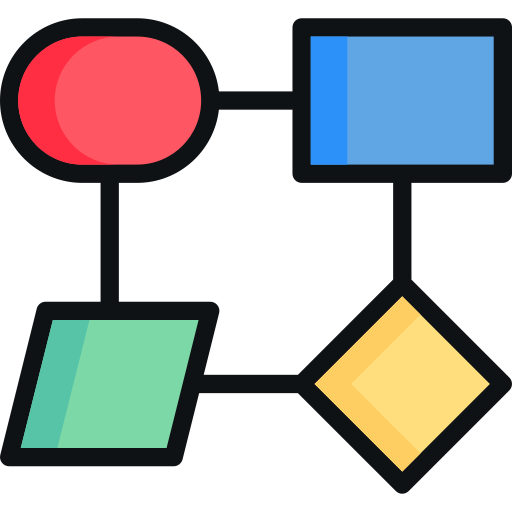 schemat blokowy Generic color lineal-color ikona
