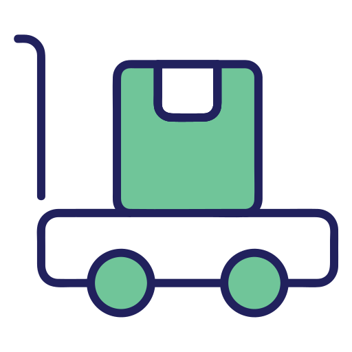 Luggage cart Generic color lineal-color icon