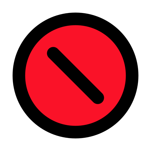 verboten Generic color lineal-color icon