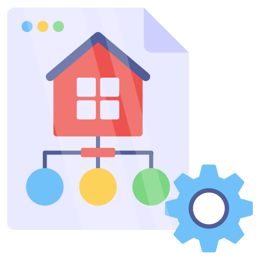 Домашняя сеть Generic color fill иконка