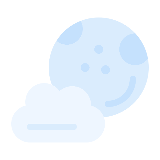 noche nublada Generic color fill icono
