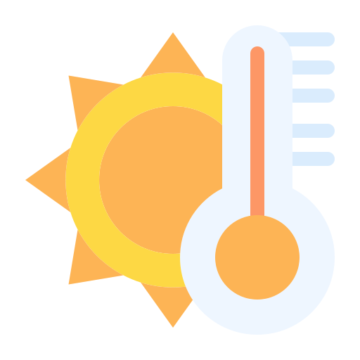 temperatura caliente Generic color fill icono