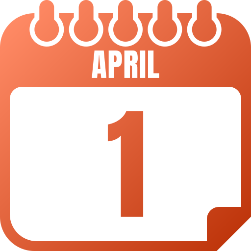 1 aprile Generic gradient fill icona