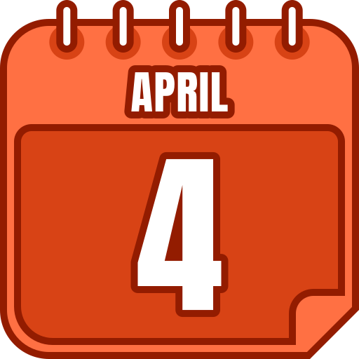 4 kwietnia Generic color lineal-color ikona