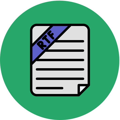 rtfファイル Generic color lineal-color icon