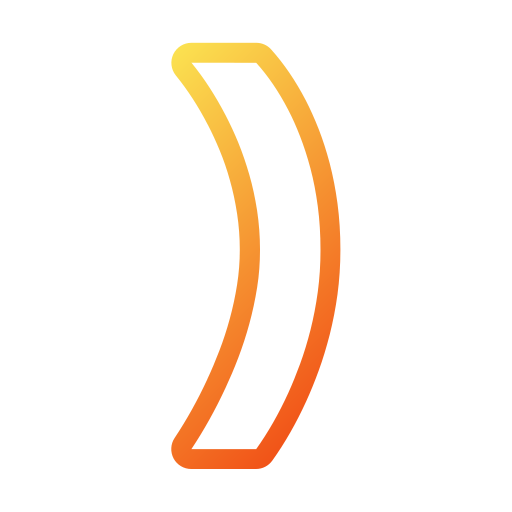 닫기 브래킷 Generic gradient outline icon