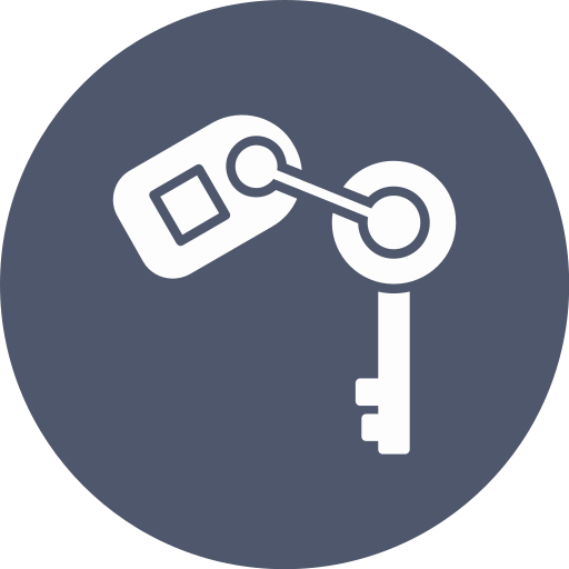 Key tag Generic color fill icon