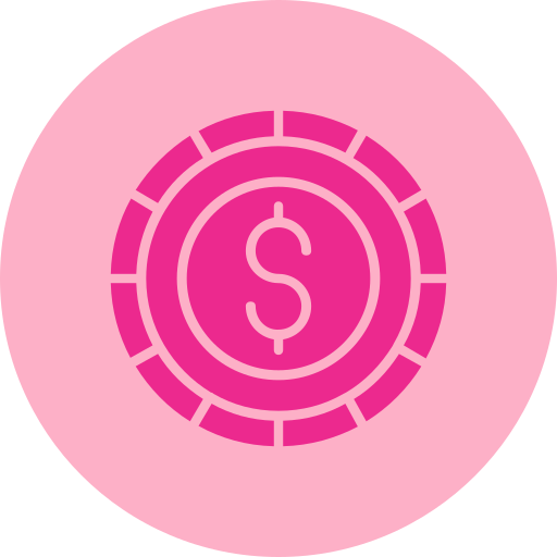Символ доллара в черном овале Generic color fill иконка