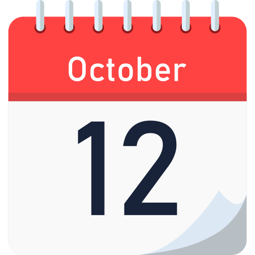 12 ottobre Generic color fill icona