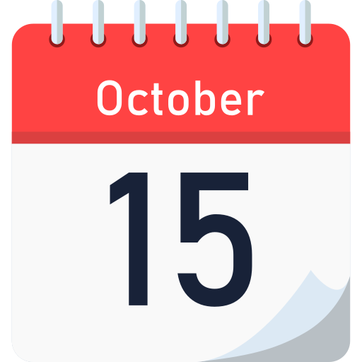 October 15 Generic color fill icon