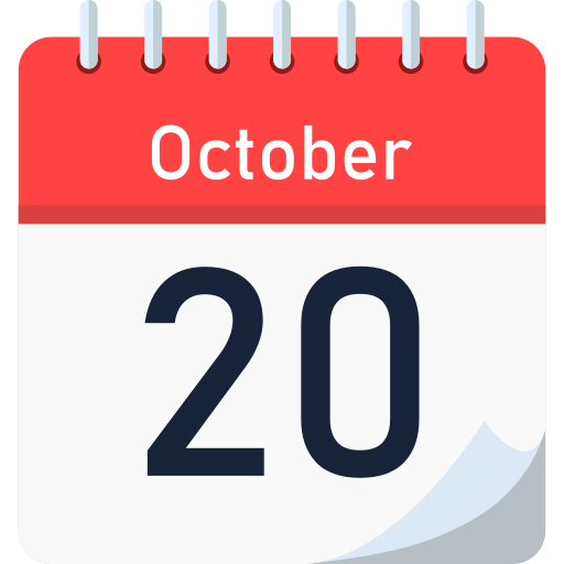October 20 Generic color fill icon
