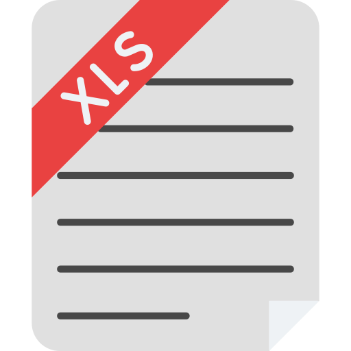 Xls file Generic color fill icon