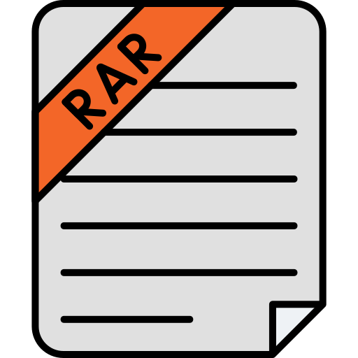 RAR file Generic color lineal-color icon