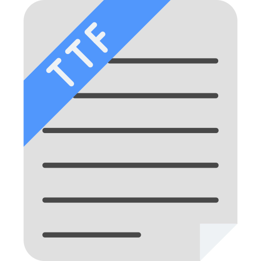 ttfファイル Generic color fill icon