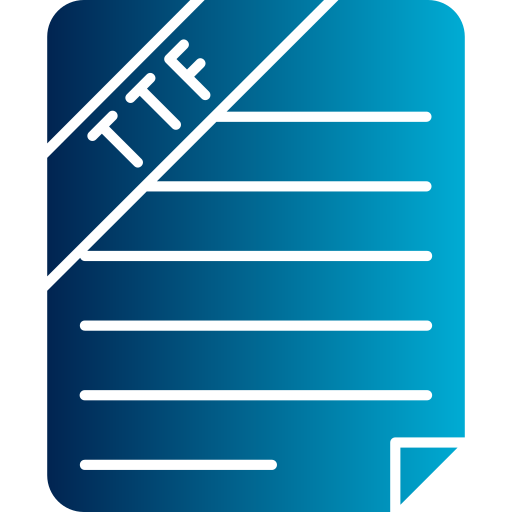 ttfファイル Generic gradient fill icon