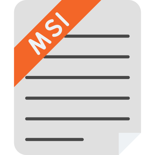 Msi file Generic color fill icon