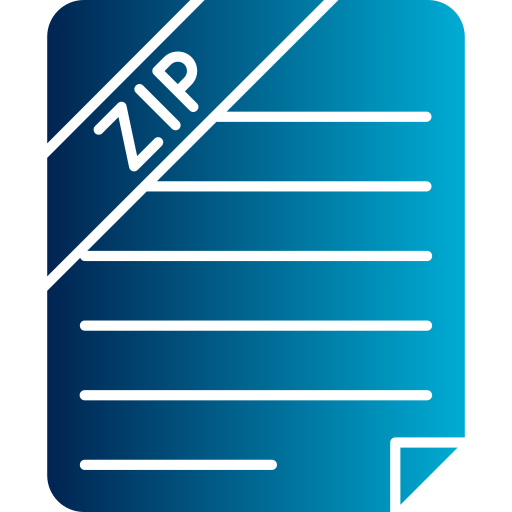 archivo zip Generic gradient fill icono